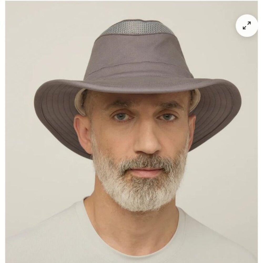 Tilley T4MO-1 Airflo Unisex Hikers Hat 7 3/8 59cm Large Gray Organic MSRP $120 - Picture 3 of 17